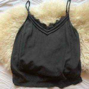 VISCOSE LACE TRIM TANK